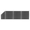 Day and Night - Day and Night Black WPC Fence Panel Set 619x(105-186) Cm