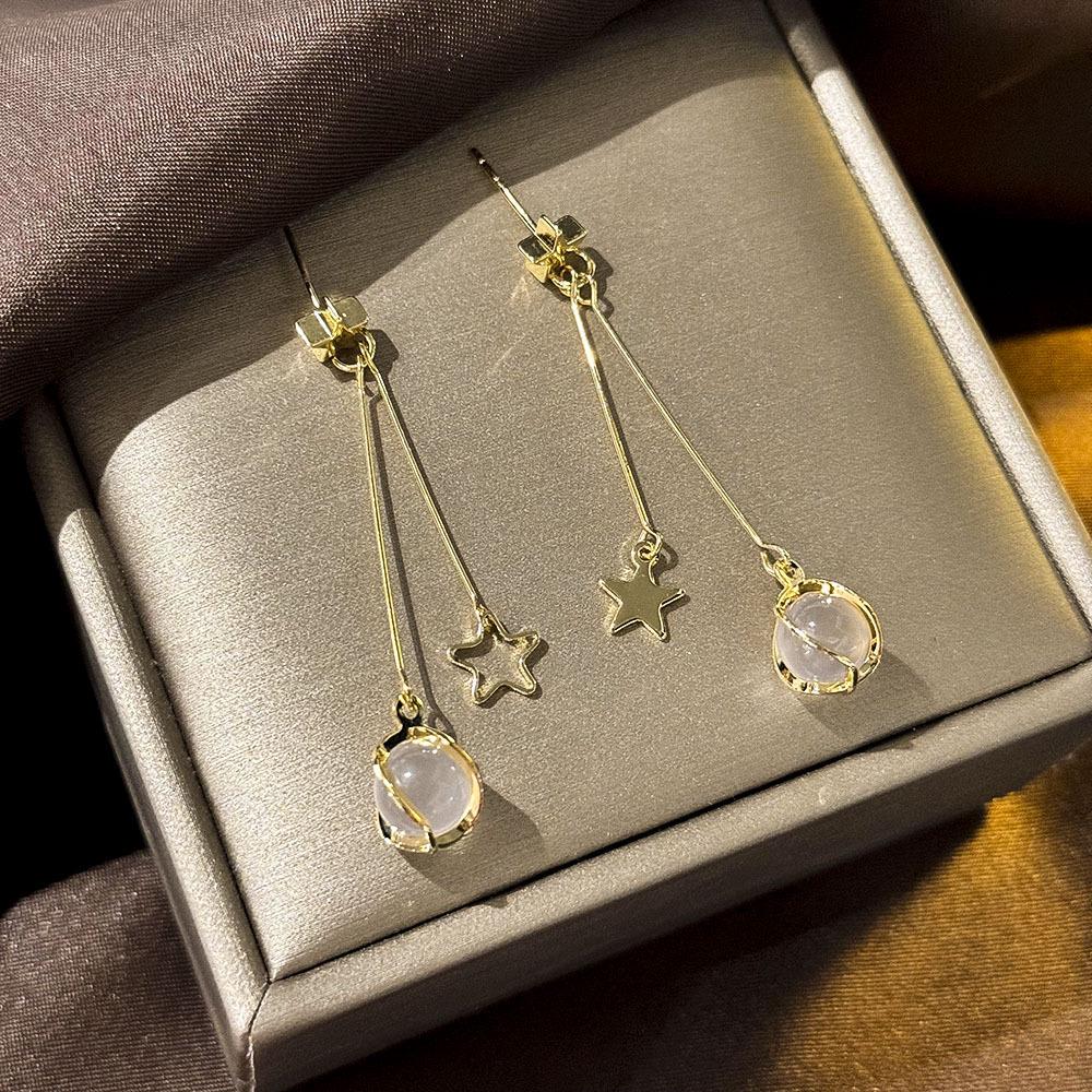 Серебряные серьги-игл с цветком из кошачьего глаза - элегантный, универсальный модный аксессуар для женщин