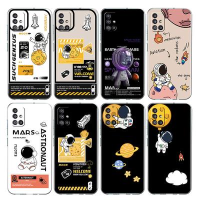 Роскошный прозрачный чехол Astronaut для Samsung Galaxy A52 A12 A51 A32 A21s A71 A32 A22 50 A70 A31 A72 5G чехол для телефона