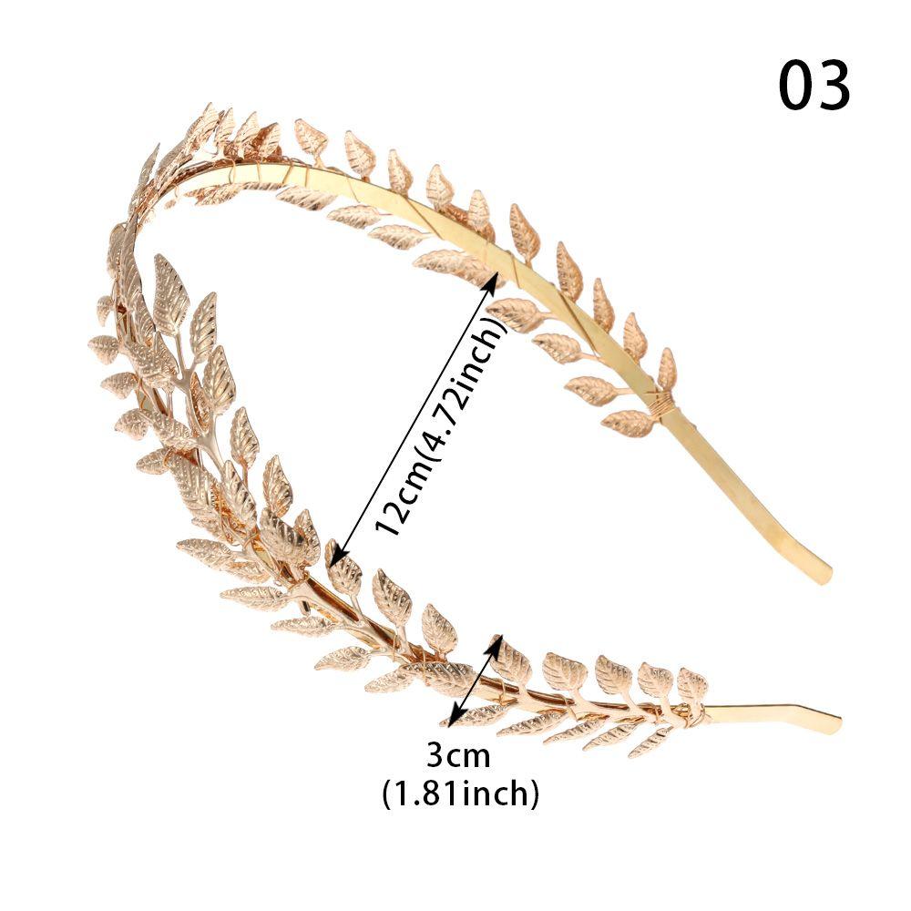 Тиара Головной убор Подружка невесты Металл Золотой Лист Невеста Ободки Листья Резинки для волос Свадебная Корона для волос