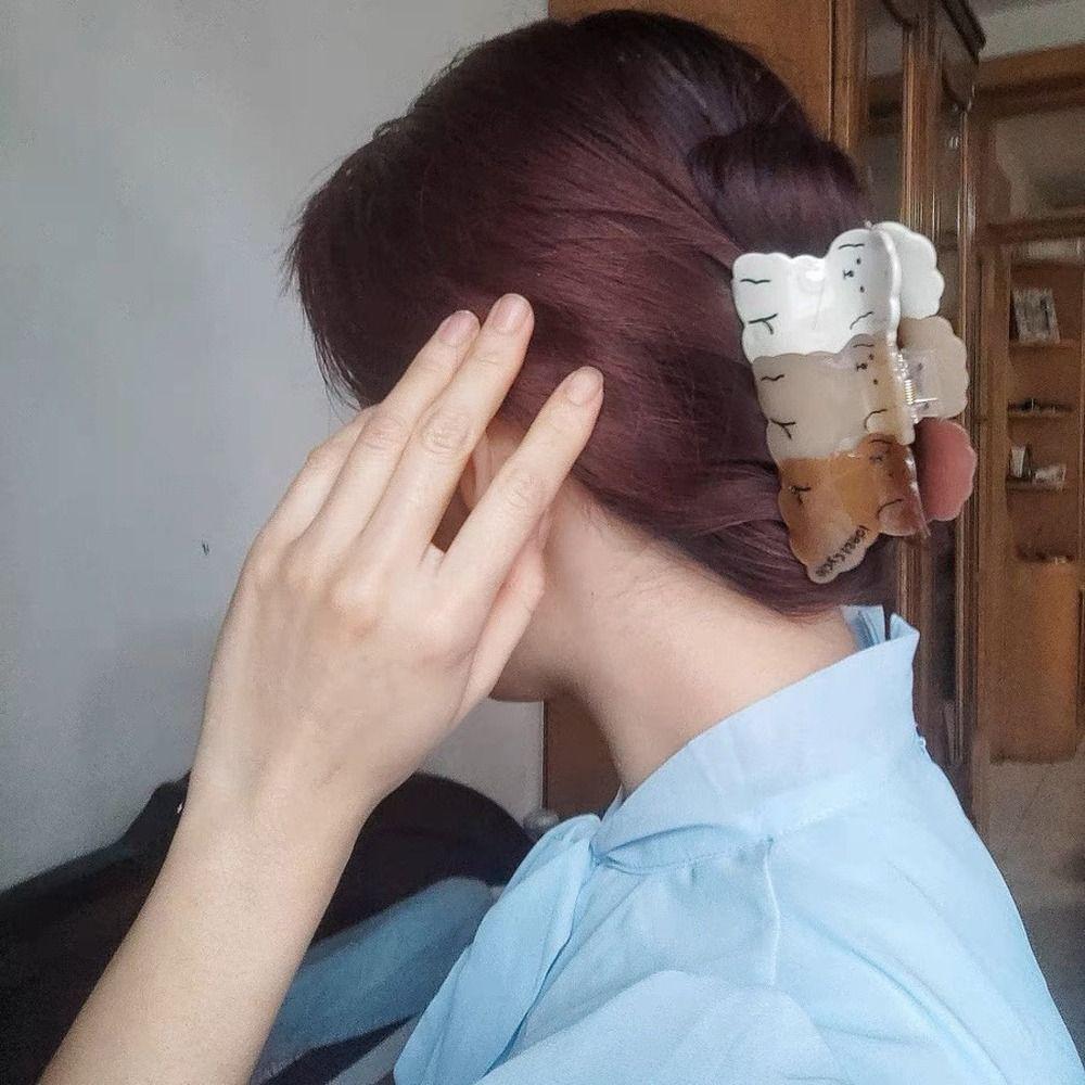 Ins Large Hairpin For Girls Women Hair Clip Puppy Dog Acetate Dog Hair Claw Korean Shark Clip