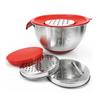 Миски для смешивания кухонные из нержавеющей стали нескользящие DIY торт хлеб салат миксер для выпечки миска с крышкой терка набор