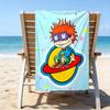 proof beach towel with a Rugrats pattern - soft,absorbent,quick-drying,machine washable - perfect for swimming,camping,bathing