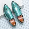 Pointed Leather Shoes Men's Large Size Shoes 2025 Direct Sales Wedding Leather Shoes Men's Formal Business One-pedal Loafers