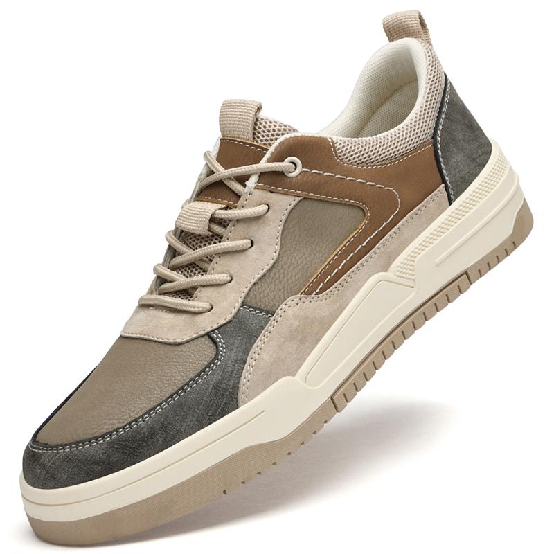 Высокое качество для мужчин Мужская повседневная обувь Уличная Универсальная Мужские вулканизированные туфли 2024 Новые Натуральная кожа Стильные мужские кроссовки