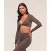 Gymshark Twist Front Long Sleeve Crop Top Walnut Brown B5b4s Nccz