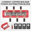 600A Bus Bar Terminal Power Distribution Block M10 Studs DC Positive Negative Terminal Block For Boat Car RV Cable Organizer