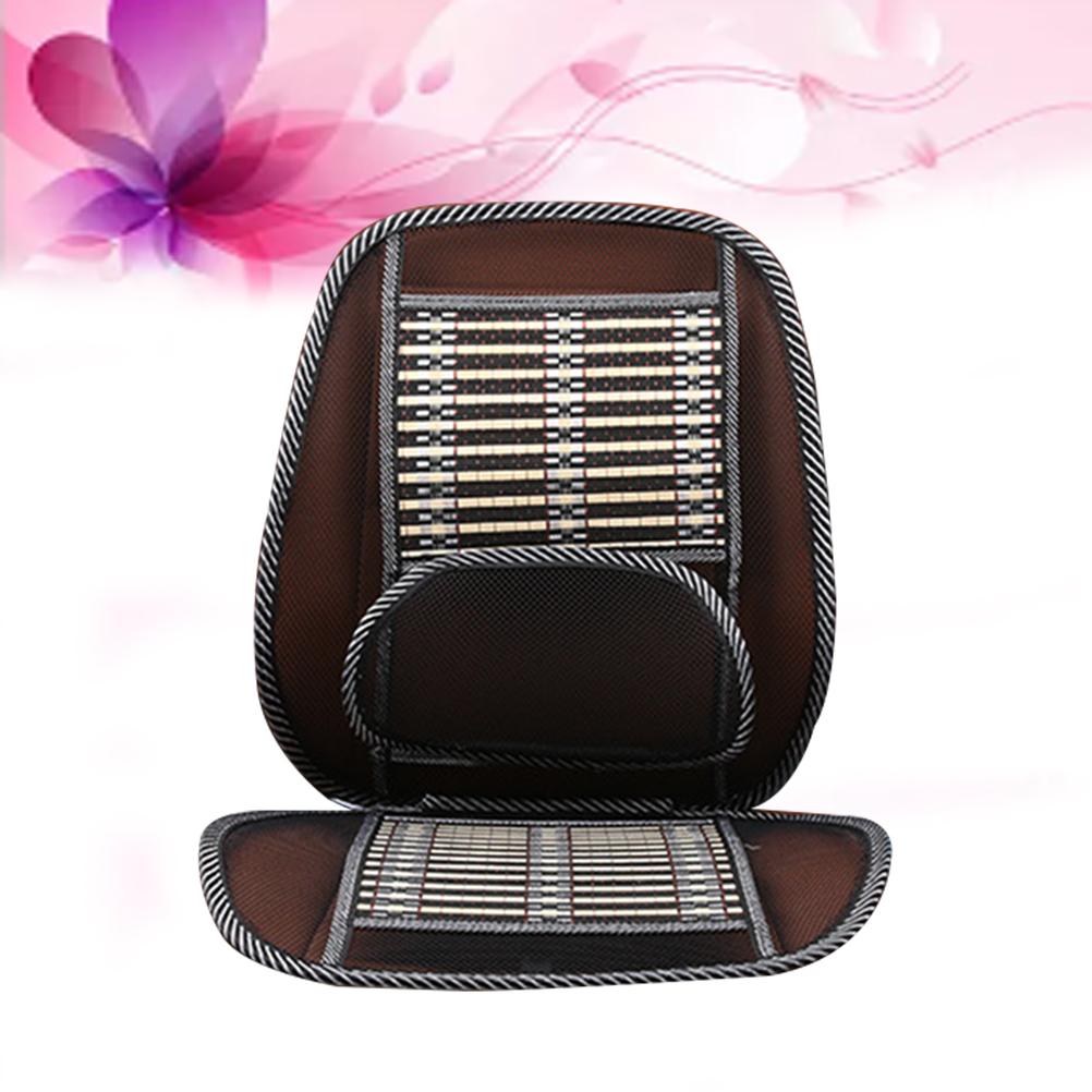 1pc Practical Breathable Non-Slip Waist Support Mat Bamboo Slice Cool Mat Summer Mat for Students