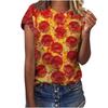 Funny Sausage Graphic T-Shirts Food 3D Print Women O-Neck Short Sleeve T Shirt Y2k Harajuku Oversized Tees Tops Female Clothing