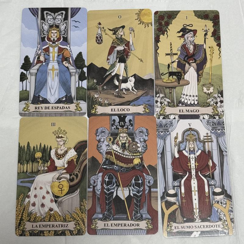 Secret Mirror Tatot Cards Spanish Edition 78 Card Deck Fate Divination Prophecy Card Family Party Game Tarot