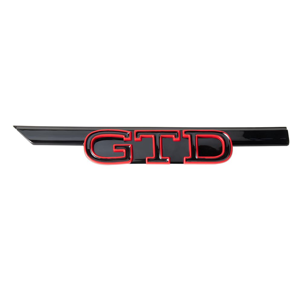 AABIL1 Car GTD GTI Logo Front Grill Emblem Trim Sticker Badge Accessorie For VW Volkswagen GTI Golf8 Polo Passat Mk6 MK7 Tiguan R RLine