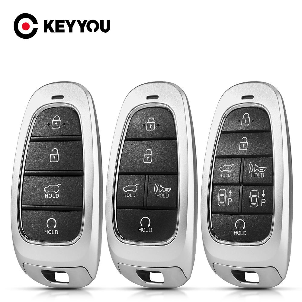 KEYYOU Корпус выкидного ключа для автомобиля Hyundai Tucson NX4 Sonata Nexo DN8 Santa Fe TM Staria Palisade Calligraphy Grandeur 2021-2024