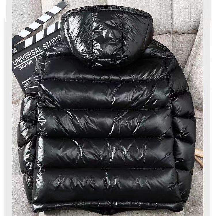 Зимняя парная блестящая пуховая куртка с капюшоном - Не требующая стирки, утолщенная верхняя одежда на пуху для мужчин и женщин