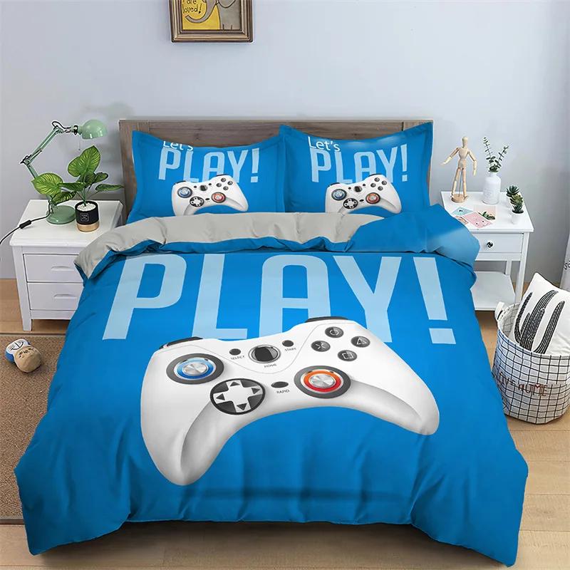 Comforter Soft Game Twin Full Queen King Bedding Set Microfiber Gamepad Controller Print Boys Video Games Comforter