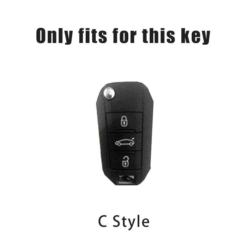 MCTC6 Zinc Alloy Car Remote Remote Key Case Cover Protector Shell Fob For Citroen C3 C4 CACTUS C6 C8 Auto Key Protector Accessories