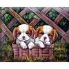 5D DIY Diamond Painting Two Little Dogs Full Round Diamond Embroidery Cross Stitch Rhinestone