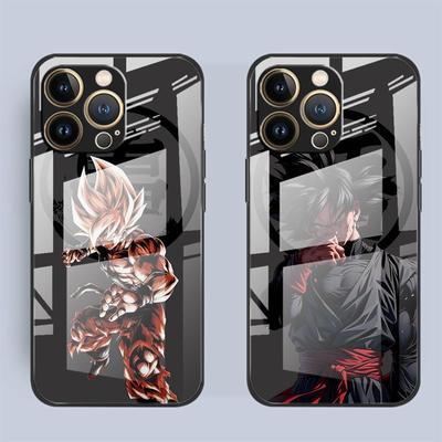 Чехол для iPhone 17 Pro Max 8 13 11 Air 16 12 15 Plus XR 14 с принтом Аниме Dragon Ball, Стеклянная крышка для телефона