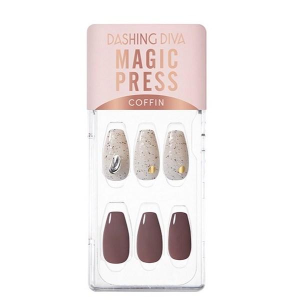Dashing Diva Magic Press Nail Tip Set, Crunch Cookie, 1 Piece