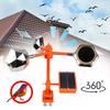 Automatic Bird Repeller Solar Wind Powered 360° Rotation with Reflective Sound Scare Deterrents for Garden Farm Yard Outdoor