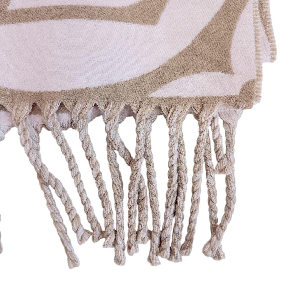 LOUIS VUITTON M79213 wool Scarf LV Medallion Scarf beige wool Used