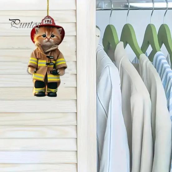 Подвеска в виде кошки, подвесное украшение для автомобиля, реалистичное животное, кошка, зеркало заднего вида, подвесной декор, акриловый автомобильный шарм, подарок на вечеринку и фестиваль для автолюбителей