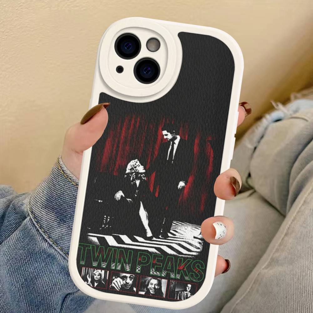 Twin Peaks TV Phone Case For IPhone 16 15 14 13 12 11 Pro Max Plus 16E Soft Leather Cover