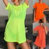 Women Mesh Bikini Cover Up Sexy Fishnet Bodysuit Summer Beach Dress Swimwear Suit