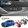 Настоящая мягкая карбоновая наклейка для Peugeot 208 e-208 2020 2021 2022 2023 2024 2025, накладка на панель кнопок подъема передних и задних стекол автомобиля
