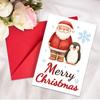 10PCS Christmas Greeting Cards Set with Envelopes, Cartoon Hand-drawn Xmas Cards for Holiday Wishes & Gifts