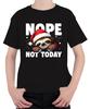 NOPE NOT TODAY Sloth Christmas Santa Hat Lazy Cute Unisex Kids T-Shi