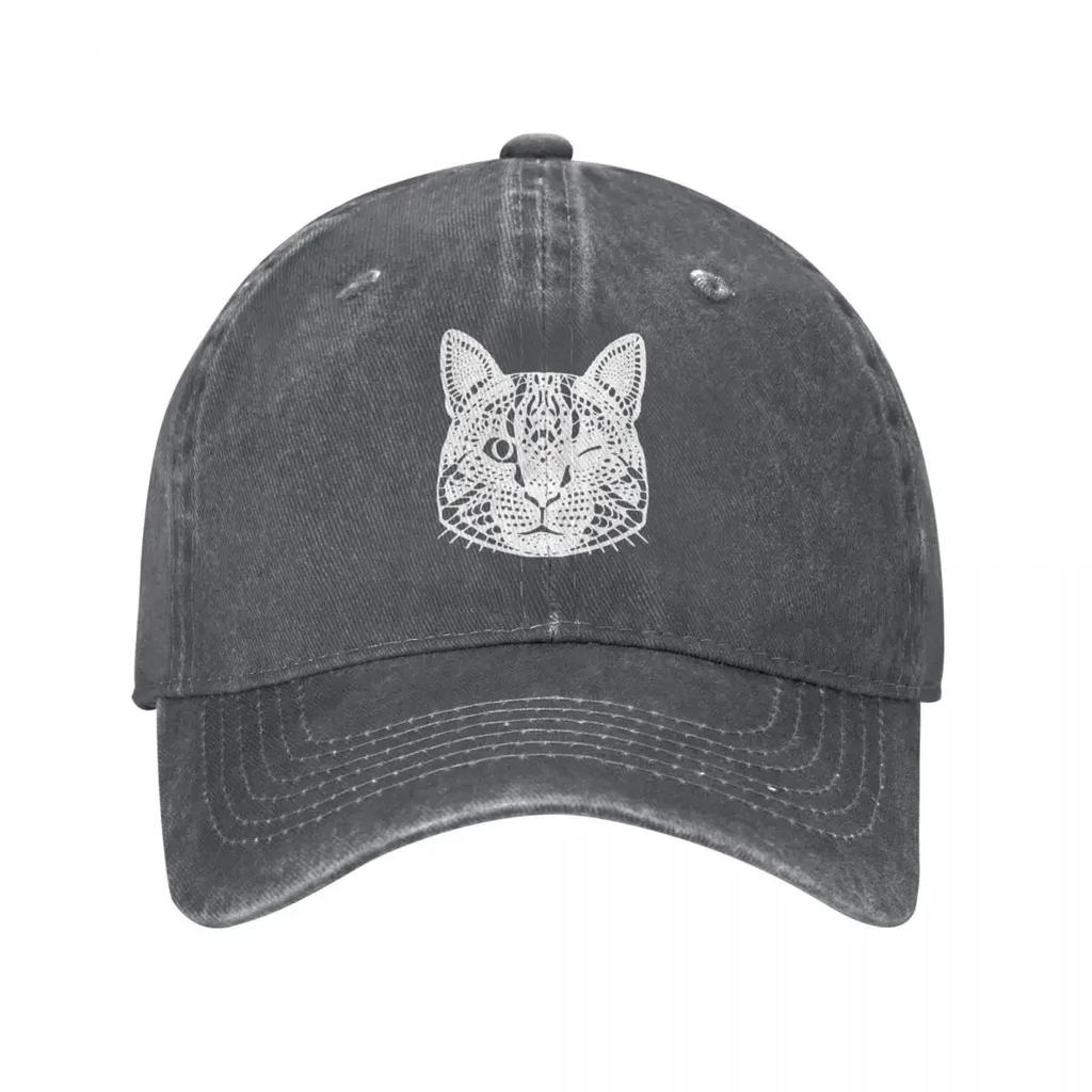 Бейсболки Lasagna Vintage Distressed Cat Головные уборы в стиле унисекс для активного отдыха Кепки Шляпа