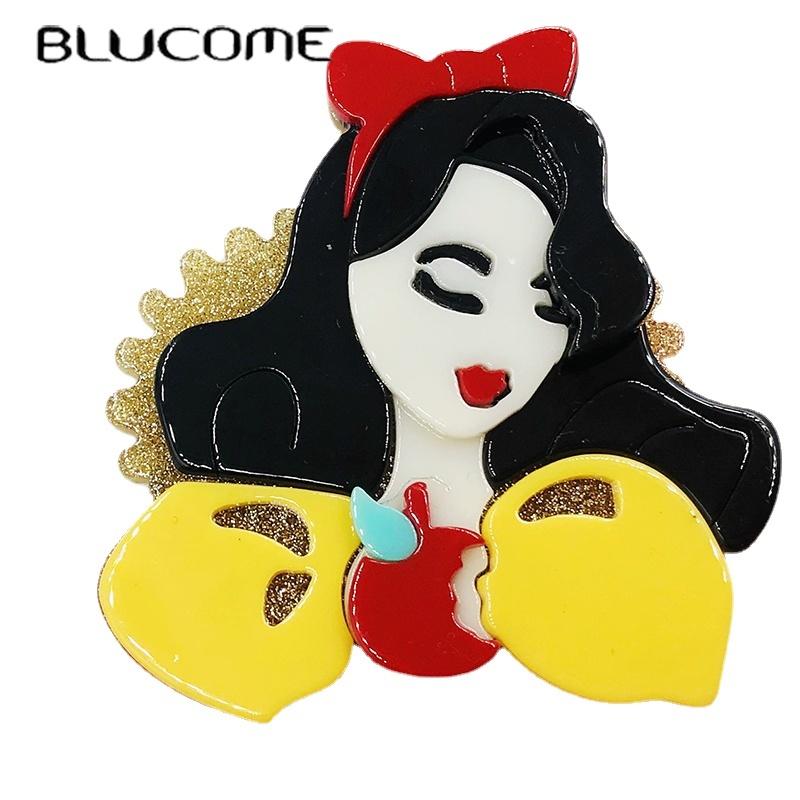 Blucome Cute Acrylic Anime Pins for Women Girls Bag Coat Hijab Pins Christmas Gift