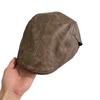Retro Pattern PU Leather Forward Hat Women Autumn and Winter Fashionable Personality Street Yuppie Couple Cap
