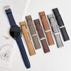 20mm Watch Band for Samsung Galaxy Watch7 44mm/40mm Flat End Napa Texture PU Covered Silicone Strap