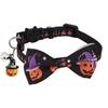 Halloween Bow Tie Cat Collar Safety Breakaway Buckle Holiday Pendant Adjustable Polyester Collar For Kitten Small Cats Party