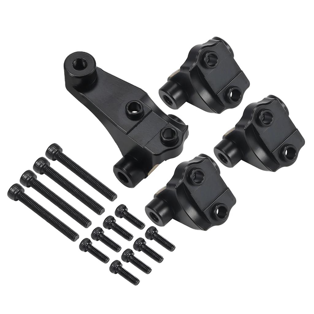 CNC Black Brass TRX4 Suspension Link Mounts Front Rear Axle Mounting Set for 1/10 RC Crawler TRX-4 Bronco Defender 8227 Upgrade