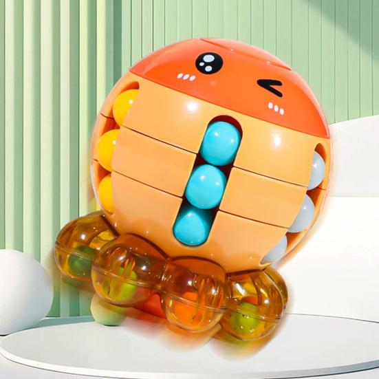 Cube Toy Octopus Shape Smooth Rotation Fidget Spinner Fall-Resistant Portable Kids Adults Stress Relief Toy Intelligence Puzzle