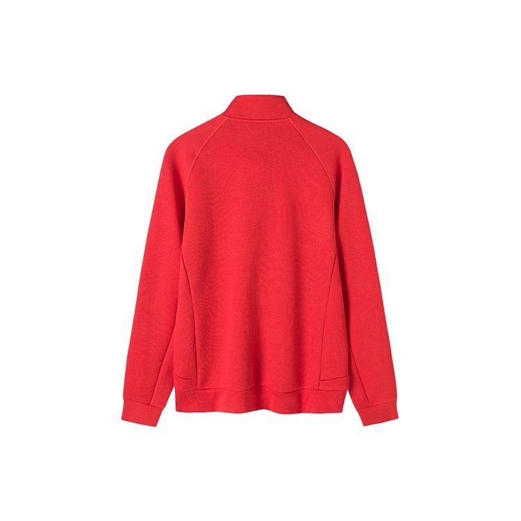 Anta Комплексная серия тренировок с логотипом и буквенным принтом, трикотажная куртка для женщин, красная 162137731-1