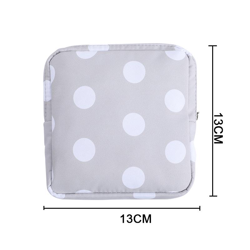 Women Portable Sanitary Napkin Tampon Storage Bag Cotton Travel Makeup Storage Bag Literary Zipper Coin Purse Sundries Storage#w