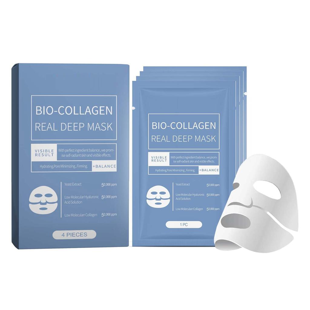 Bio Collagen True Deep Mask, Коллагеновая маска на ночь, Коллагеновая маска для ухода за лицом, Увлажняющая антивозрастная маска(5мл)