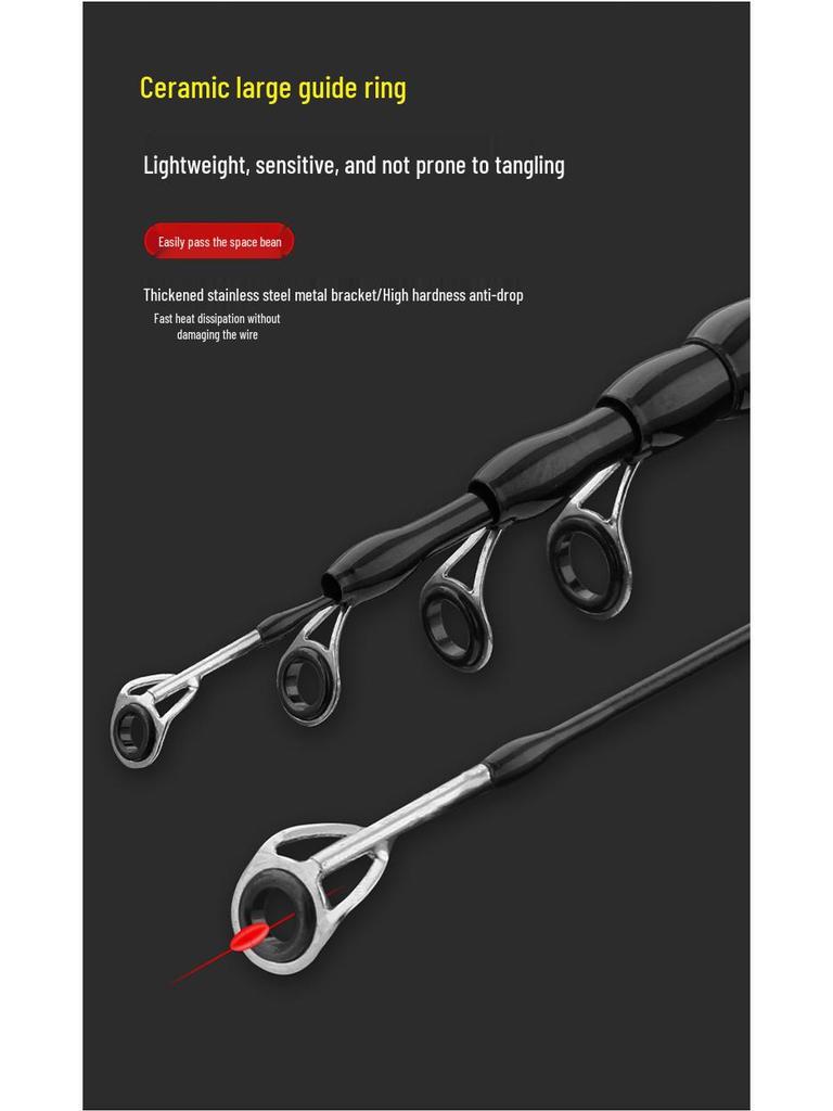 Углепластиковое ультракороткое телескопическое удилище для ловли на приманку с пистолетной рукояткой - Спиннинговое удилище для дальнего заброса