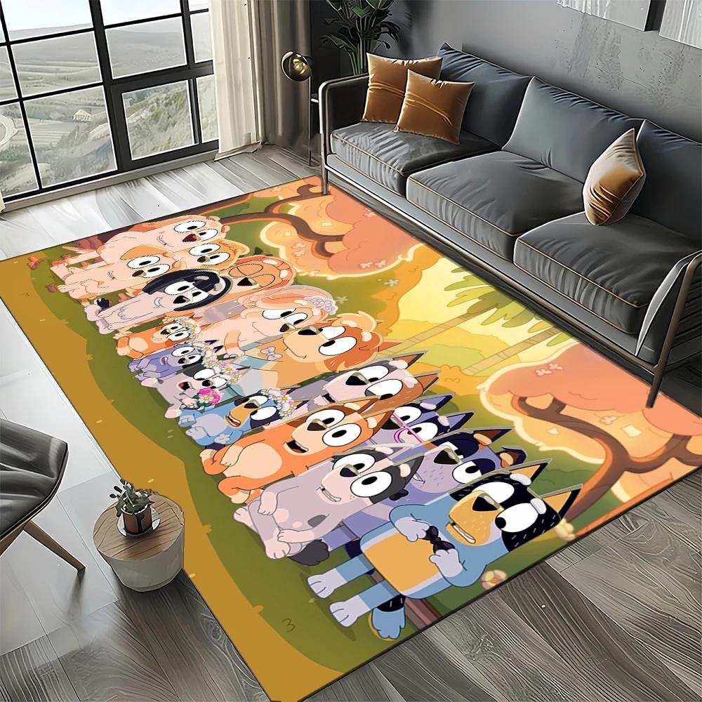 27 Style New B-Blueys Family Cartoon Dog Carpet Rug for Living Room Bedroom Home Sofa Decoration,Kids Play Non-slip Floor Mat