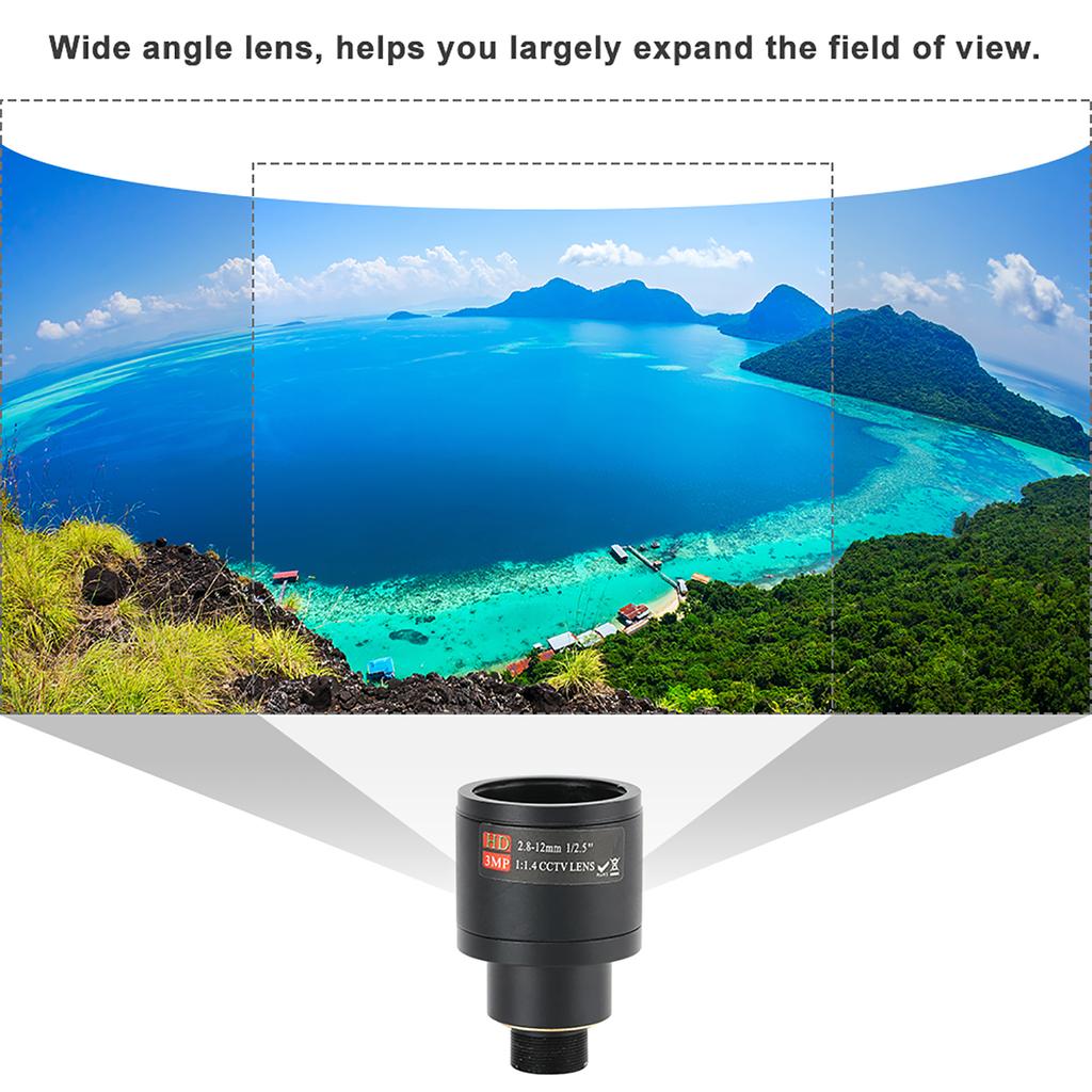 Professional Camera Board Lens 3MP Manual Zoom M12 Mount Security Surveillance