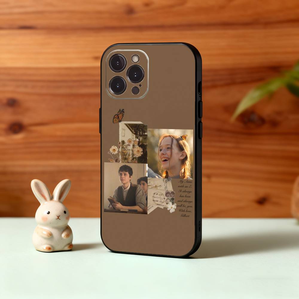 B-Brave L-Little A-Anne Чехол для телефона для iPhone17 16 15 14 13 12 11 Pro Max Plus, 5G Мягкий черный чехол