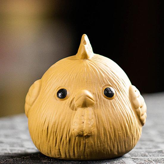 Чайный сервиз с цыпленком ручной работы в виде фиолетового песка, украшение для милого реалистичного цыпленка