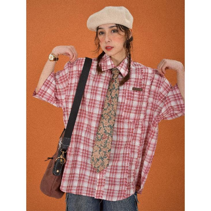 Летняя новая повседневная рубашка с рукавами пять четвертей, свободная рубашка большого размера с короткими рукавами для мужчин и женщин