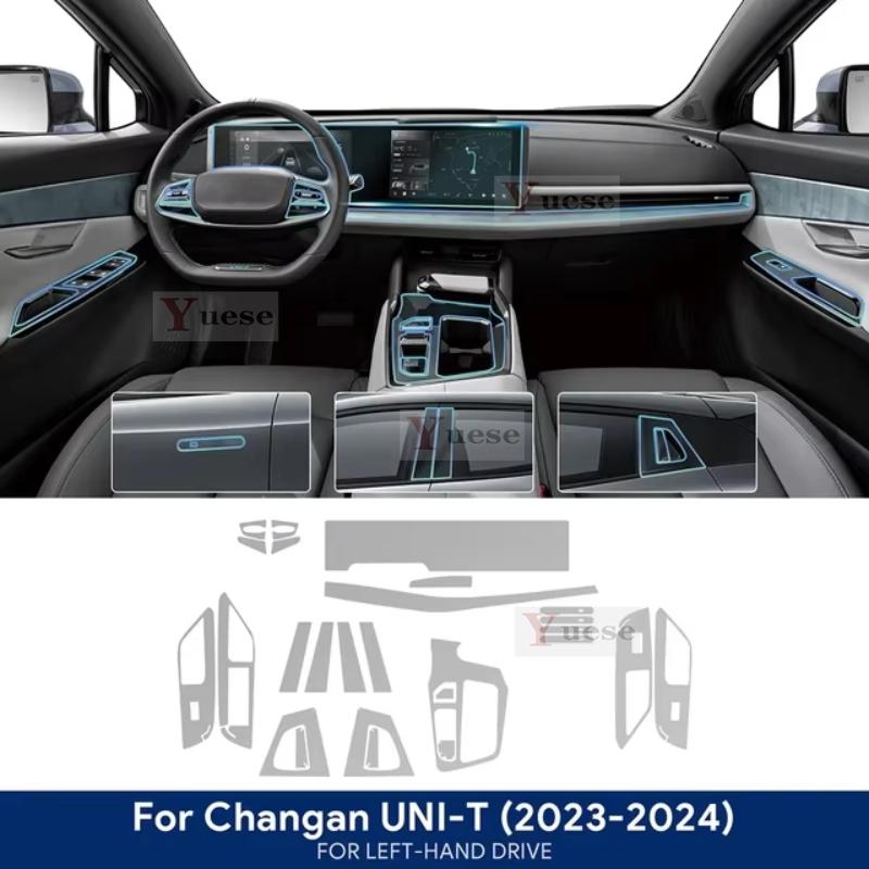 Для Changan UNI T UNI-T 2024 Автомобильный интерьер Пленка из ТПУ Специальные аксессуары Прозрачный Экран Защита коробки передач Защита от царапин