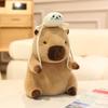 Cartoon Cute Turn Into Capybara Doll Plush Toy Kapibara Doll Children Accompany Soothing Doll