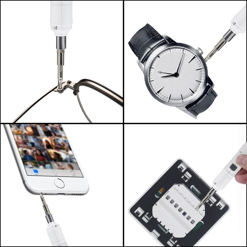 Набор электрических отверток Многофункциональные аккумуляторные отвертки Набор бит Ремонт электроинструментов Отвертка с сильным магнитом