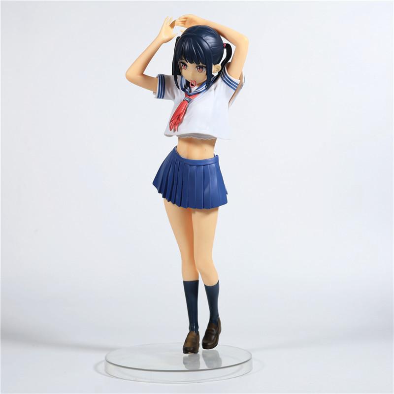 28СМ Аниме Фигурка Sailor Fuku no Mannaka Матросский Костюм JK Модель Игрушка Одежда Съемная Стоячая Кукла